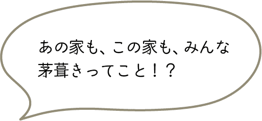 あの家も、この家も、みんな茅葺きってこと！？